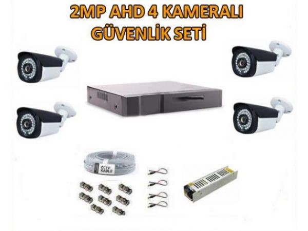 2 Mp Ahd 4 Kameralı Full Güvenlik Seti