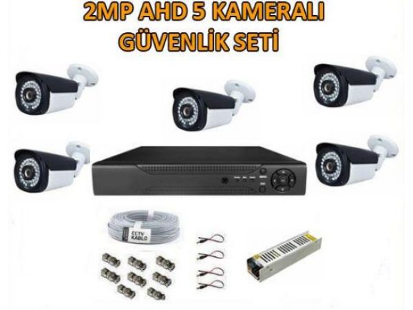 2 Mp Ahd 5 Kameralı Güvenlik Seti