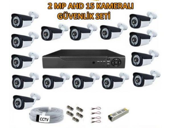 2 Mp Ahd 15 Kameralı Güvenlik Kamerası Set