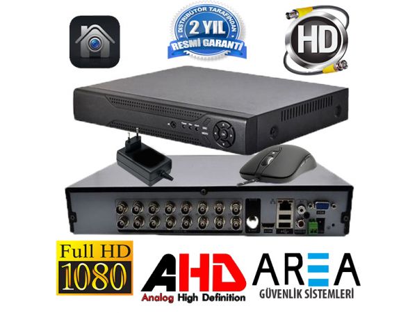 16 KANAL H265 1080 H65 1440  5MP VE 2MP DVR KAMERA KAYIT CİHAZI