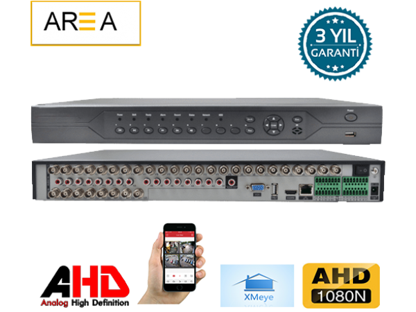 32 KANAL AHD DVR H265 Güvenlik Kamerası Kayıt Cihazı XMEYE