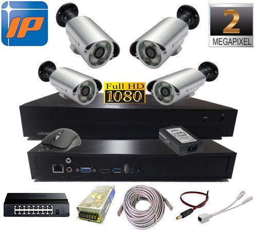 2MP 1080P 4 Kameralı IP Güvenlik Seti AR-7998