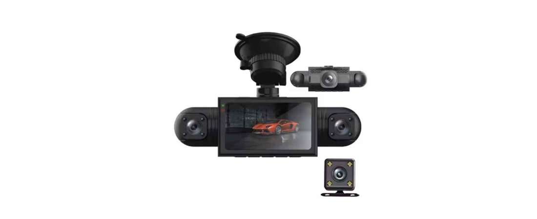 4 Kameralı Hd Araç Kamerası IPS Ekran, Geniş Görüş Açısı Ön Arka ve Araç Içi 4 Kamera Desteği, Tf Kart Desteği