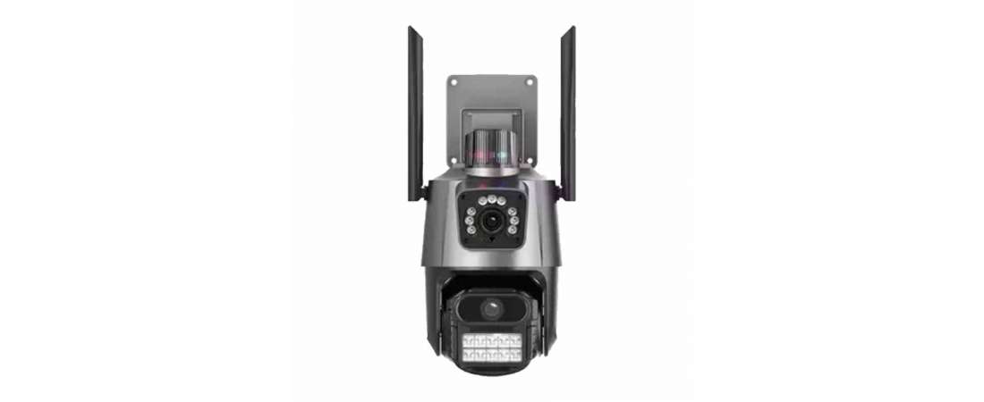 4MP Sabit 4MP Uyumlu Hareketli Sensör Siren Dış Ortam Speed Dome Akıllı Wifi Çift Kamera
