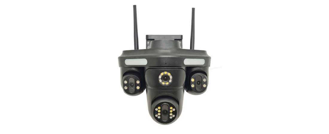 4 Kameralı Wifi 4Mp Ptz Çift Yönlü Ses Alarm Sirenli Güvenlik Kamerası