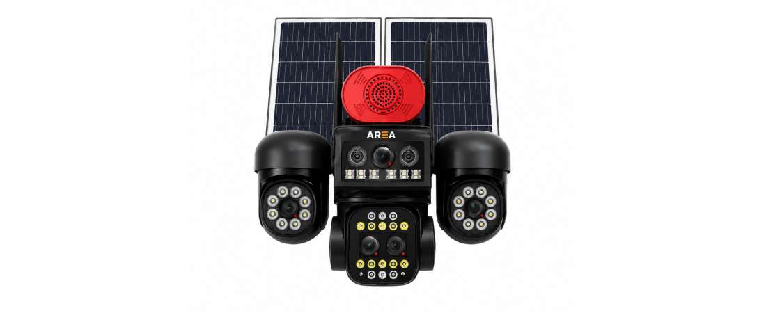 4 Kameralı Solar 3 PTZ 18x Zoomlu Sim Kart ile Çalışan Alarmlı Çift Yön Sesli Solar Ultra HD Güvenlik Kamerası