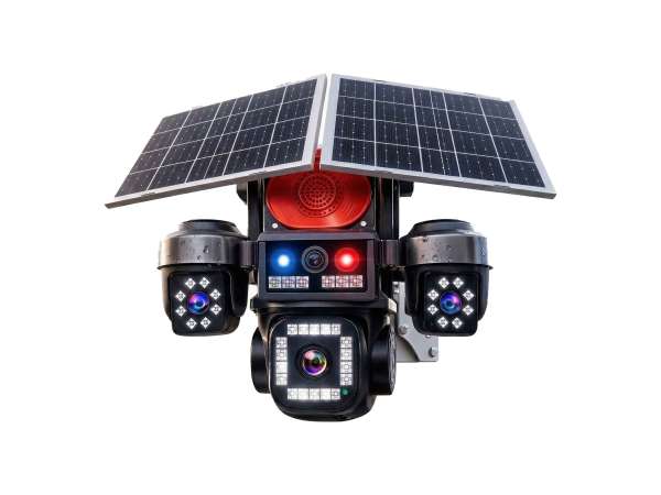 4 Kameralı Çift Solar Panelli 3 PTZ Sim Kart ile Çalışan Alarmlı Çift Yön Sesli Solar Ultra HD Güvenlik Kamerası