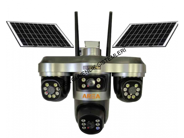 4 Kameralı Çift Solar Panelli Sim Kart ile Çalışan Alarmlı Çift Yön Sesli Solar Ultra HD Güvenlik Kamerası 4 Kameralı Çift Solar Panelli Sim Kart ile Çalışan Alarmlı Çift Yön Sesli Solar Ultra HD Güvenlik Kamerası