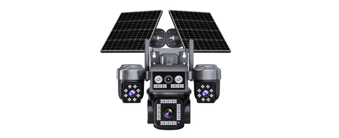 4 Kameralı Solar 3 PTZ Sim Kart ile Çalışan Alarmlı Çift Yön Sesli Solar Ultra HD Güvenlik Kamerası