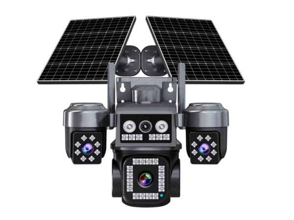 4 Kameralı Solar 3 PTZ Sim Kart ile Çalışan Alarmlı Çift Yön Sesli Solar Ultra HD Güvenlik Kamerası