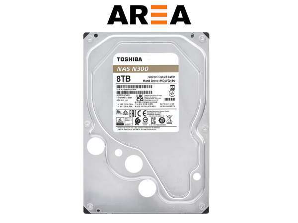 8 TB TOSHIBA 3.5" N300 7200RPM SATA3 256MB (NAS) HDD