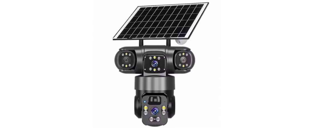 Çift Kameralı Solar Panelli Sim Kart ile Çalışan Alarmlı Çift Yön Sesli Solar Güvenlik Kamerası