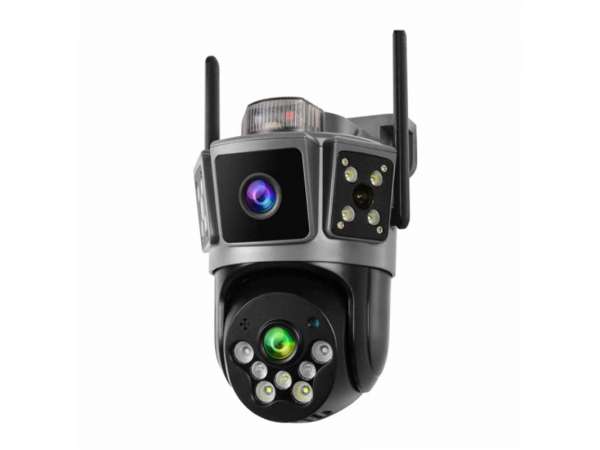 Çift Kameralı 3Mp+3Mp Full Hd Hareket Takipli Sirenli Alarmlı Wifi Güvenlik Kamerası