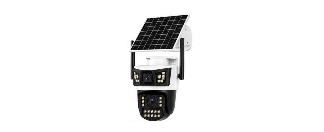 2 Kameralı 1 Sabit 1 Ptz 4mp Solar Kamera Sim Kart Sd Kart Destekli Tak Çalıştır Güneş Enerjili Gece- Gündüz Net Görüntü Solar Güvenlik Kamerası