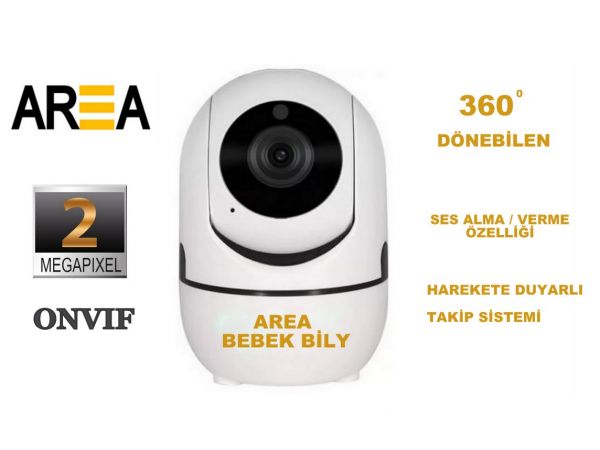 AREA BEBEK BLİY 2MP  Bebek Kamerası Harekete Duyarlı PAN TİLT Takip Kamera