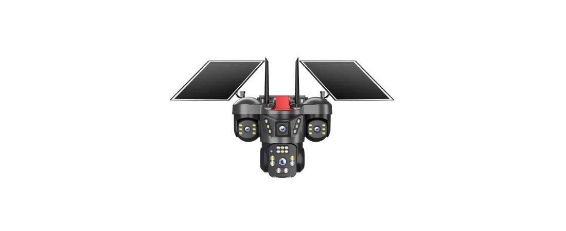 12Mp AOR 4G Çift Solar Ultra HD 4 Kamera 22IR+12Led PTZ Solar Kablosuz Wifi Güvenlik Kamerası