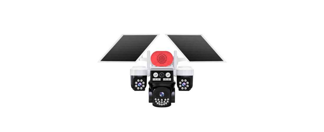 9Mp AOR 4G Çift Solar 3 Kameralı Full HD 19IR+18Led PTZ Solar Wifi Kablosuz Güvenlik Kamerası