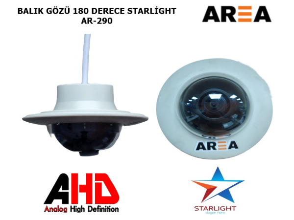 1.3MP STARLİGHT BALIK GÖZÜ FİSHEYE 180 DERECE AHD GÜVENLİK KAMERASI