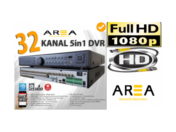 32 KANAL AHD DVR Güvenlik Kamerası Kayıt Cihazı