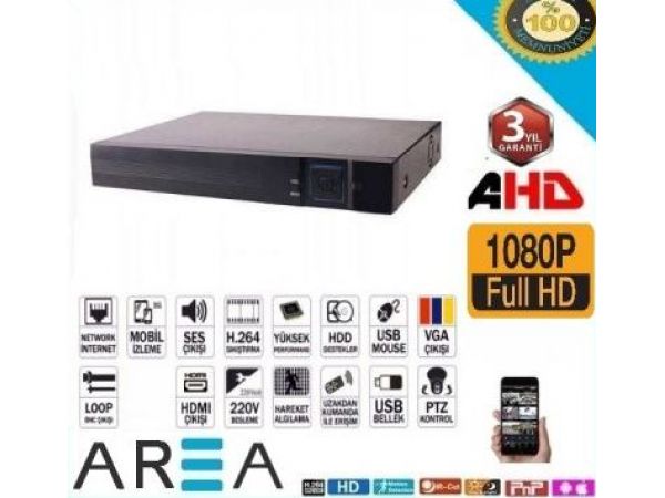 8 KANAL AHD HİBRİT KAYIT CİHAZI 1080P DVR KAMERA KAYIT CİHAZI