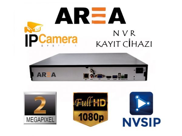 Area 16 KANAL NVR 2MP DESTEKLİ KAYIT CİHAZI