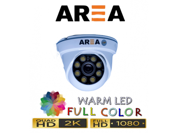 2MP 1080P AHD WARM LED İÇ MEKAN DOME GÜVENLİK KAMERASI