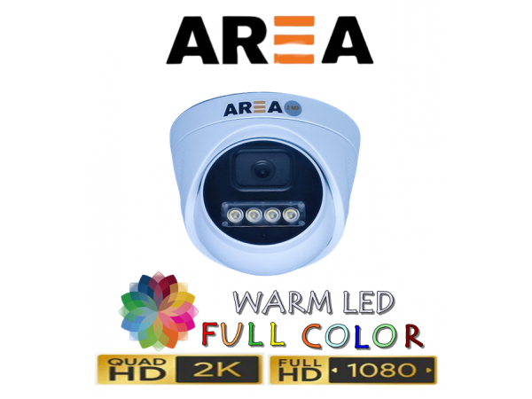 2MP 1080P AHD WARM LED İÇ MEKAN DOME GÜVENLİK KAMERASI