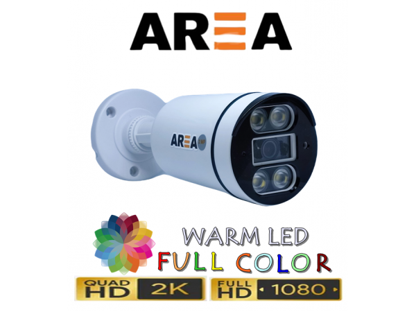 2MP 1080P AHD WARM LED DIŞ MEKAN GÜVENLİK KAMERASI