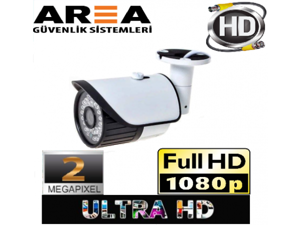 42 LED  Metal Kasa AHD 2.0 MP 1080p FULL HD APTİNA BORD 3mp LENS 4in1 Güvenlik Kamerası