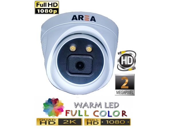 2MP 1080P AHD  WARM LED İÇ MEKAN DOME GÜVENLİK KAMERASI