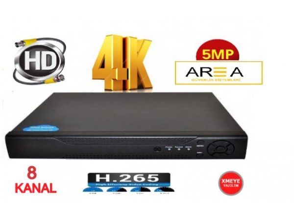 8 KANAL H265 4K 5MP VE 2MP DESTEKLİ FULL HD 1440 1080 HİBRİT KAMERA KAYIT CİHAZI DVR XMEYE