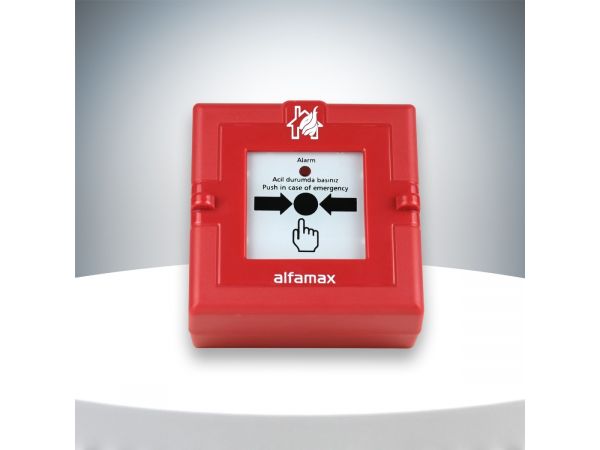 ALFAMAX İzolatörlü Adresli Yangın Alarm Butonu